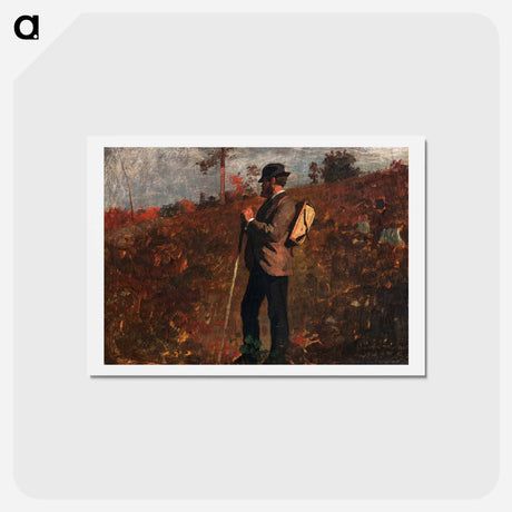 アートポストカード-Man with a Knapsack - ウィンスロー ホーマー Postcard.