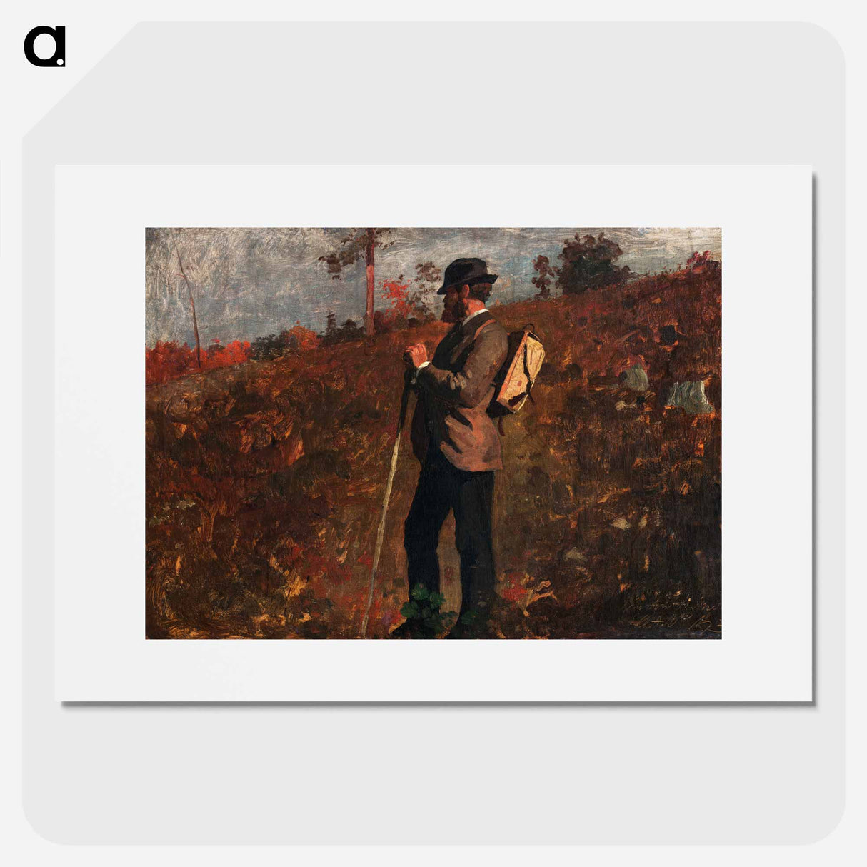 Man with a Knapsack - Winslow Homer Poster.