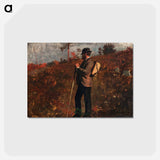 アートポストカード-Man with a Knapsack - ウィンスロー ホーマー Postcard.