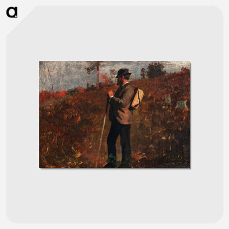 アートポストカード-Man with a Knapsack - ウィンスロー ホーマー Postcard.