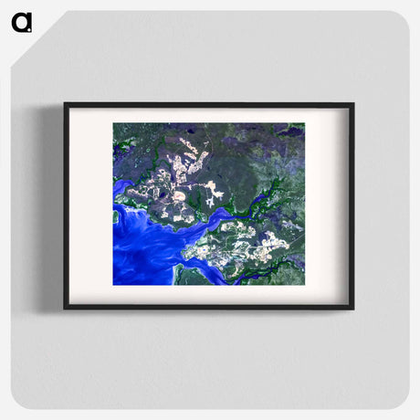アートポスター-Weipa Bauxite Mine
 - 上空からの地球 Poster.