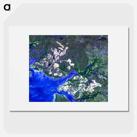 アートポスター-Weipa Bauxite Mine
 - 上空からの地球 Poster.