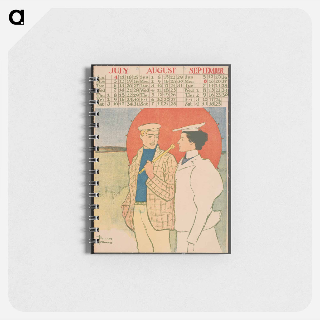 Vintage calendar print by Edward Penfield - エドワード ペンフィールド Memo.