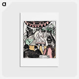 アートポストカード-Little Variety Act with Singer - エルンスト ルートヴィヒ キルヒナー Postcard.