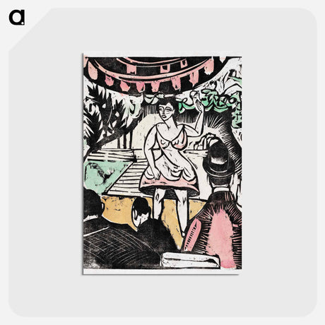 アートポストカード-Little Variety Act with Singer - エルンスト ルートヴィヒ キルヒナー Postcard.