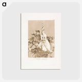 アートポストカード-Nothing could be done about it, plate 24 from Los Caprichos by Francisco José de Goya y Lucientes - フランシスコ デ ゴヤ Postcard.