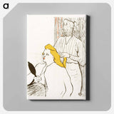 アートパネル-The Hairdresser - アンリ ド トゥールーズ ロートレック Canvas.