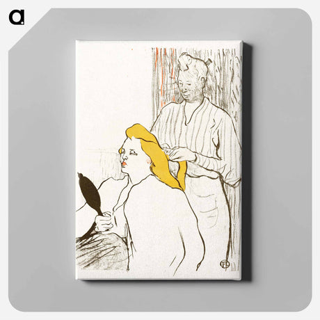 アートパネル-The Hairdresser - アンリ ド トゥールーズ ロートレック Canvas.
