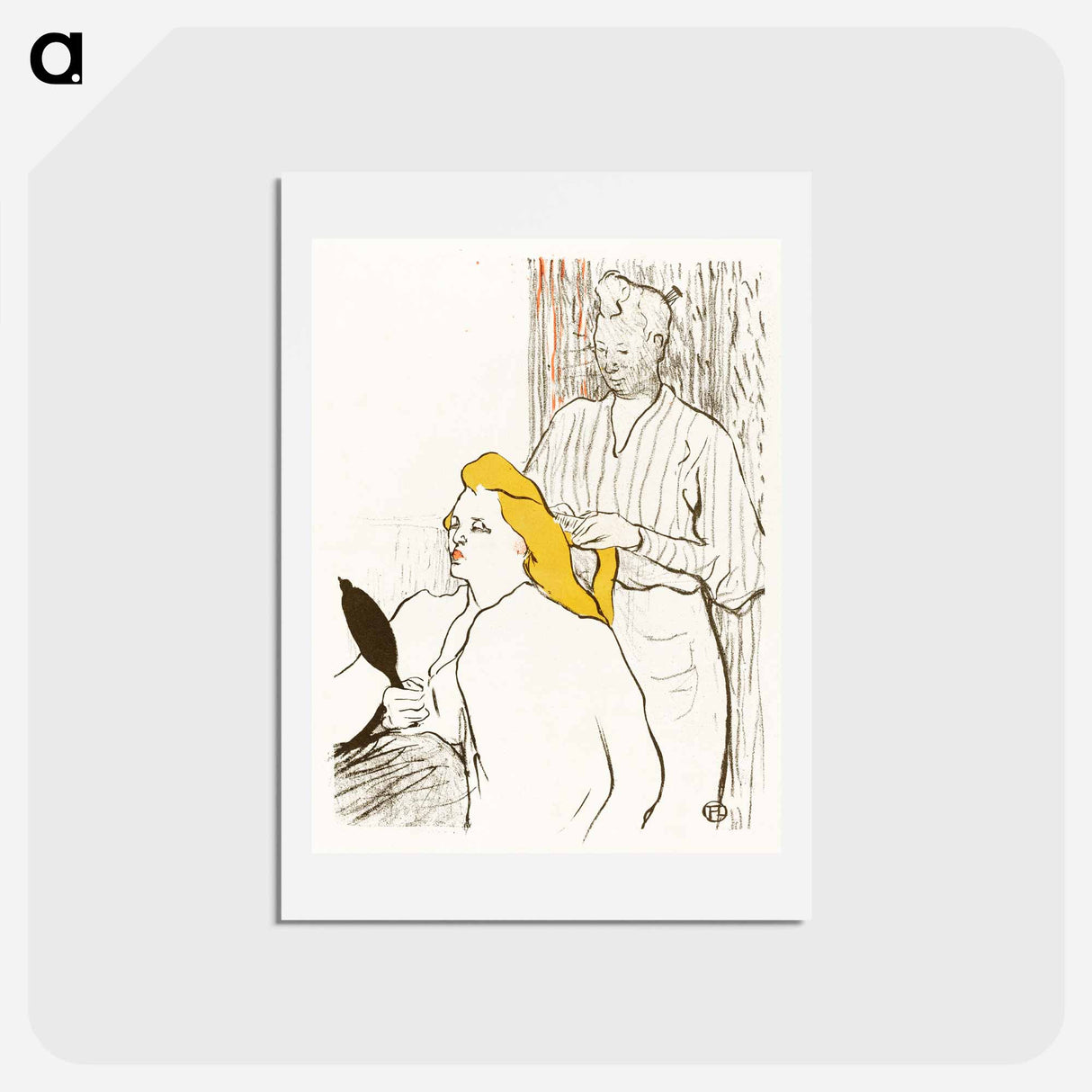 アートポストカード-The Hairdresser - アンリ ド トゥールーズ ロートレック Postcard.
