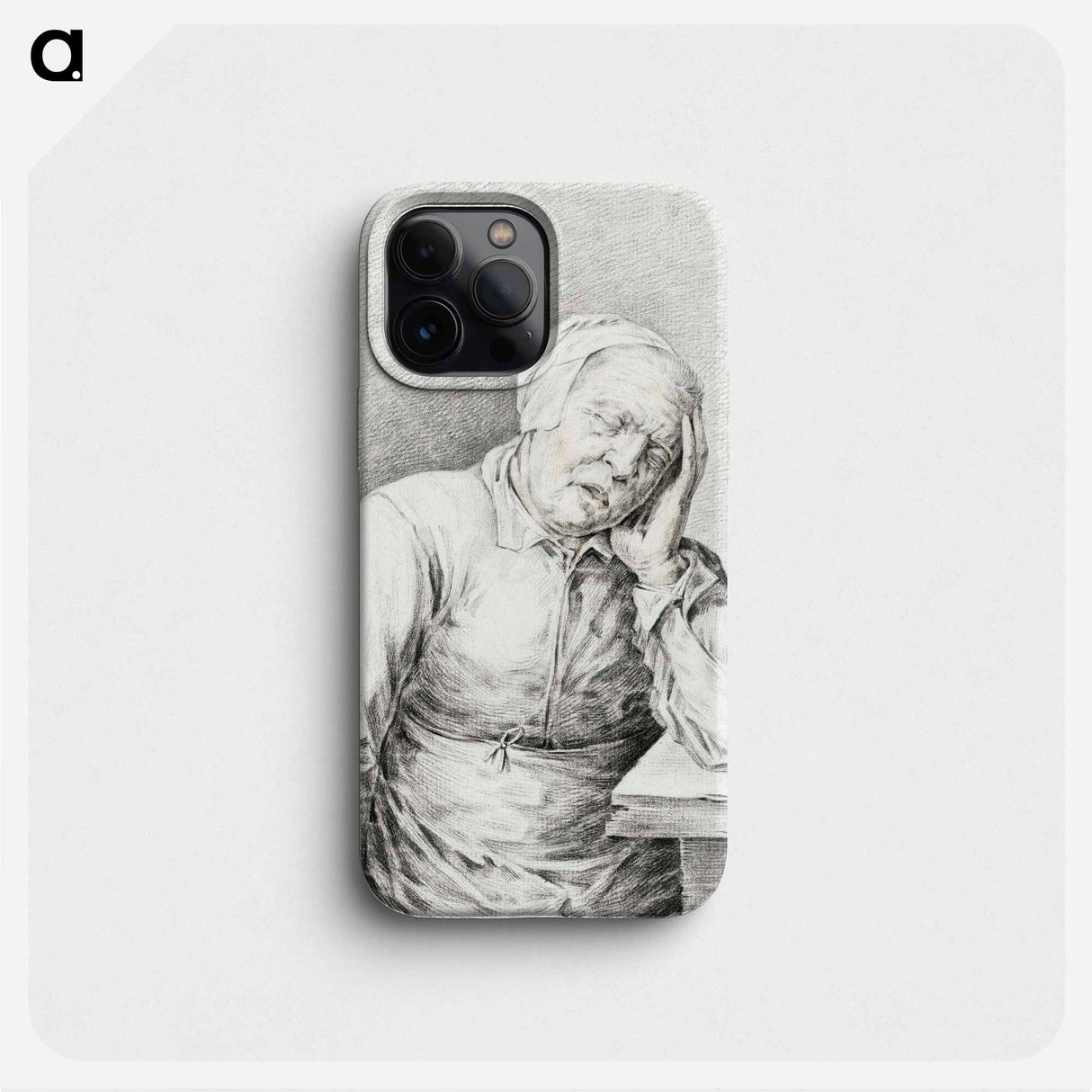 Sleeping old woman, with her head in her hand - ジャン ベルナール Phone Case.