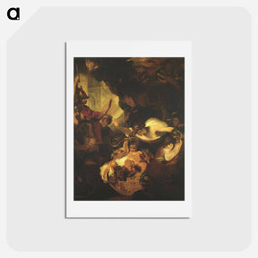アートポストカード-The Infant Hercules Strangling Serpents in His Crade - ジョシュア レノルズ Postcard.