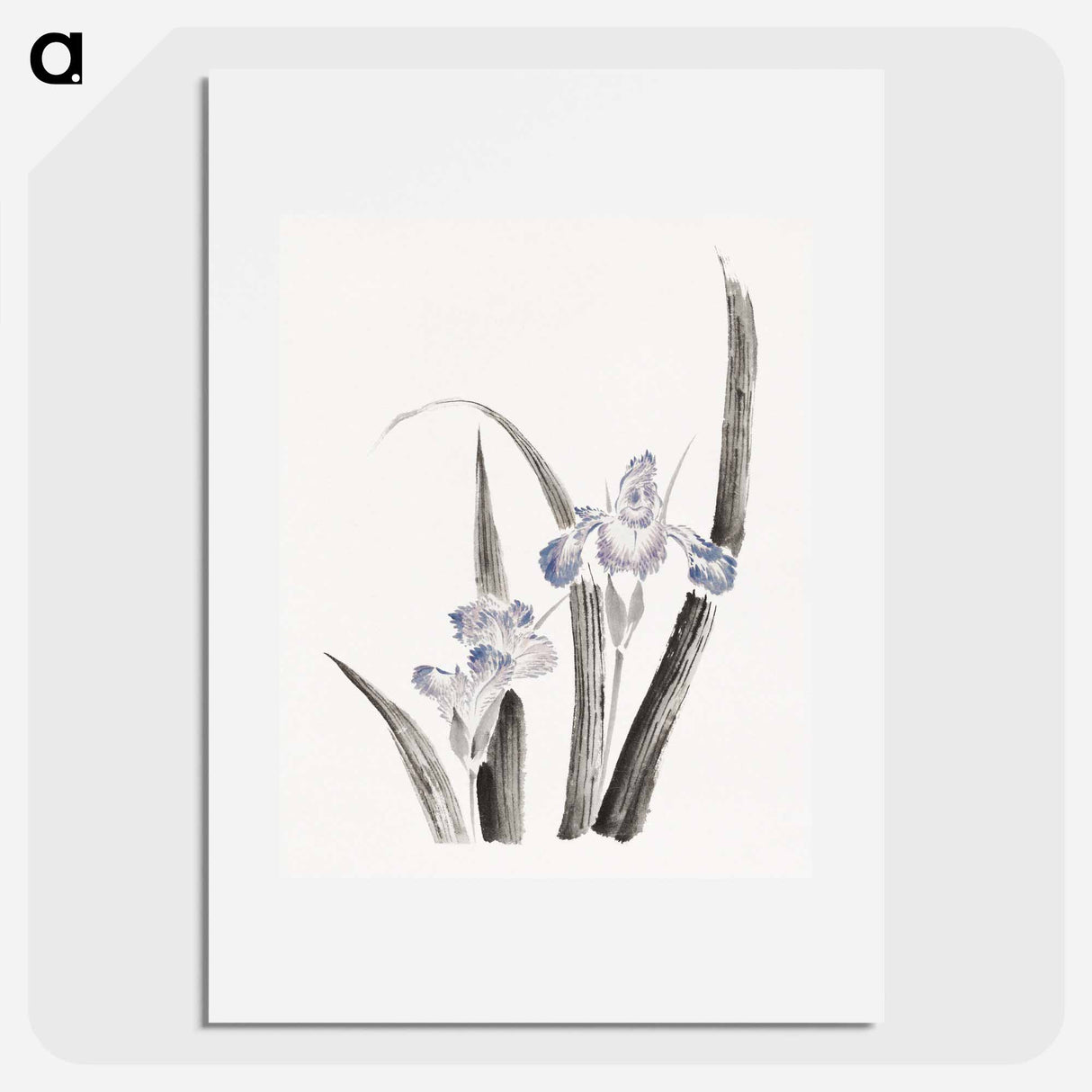 Japanese iris flower - 葛飾 北斎 Poster.