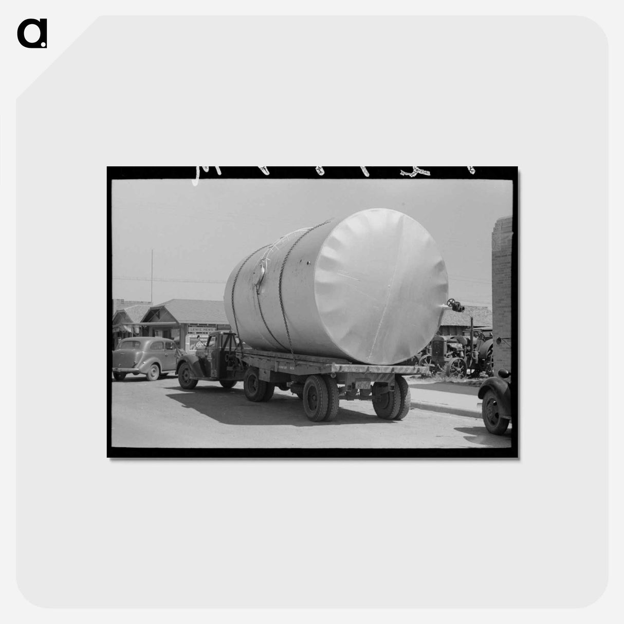アートポストカード-Tank on Truck, Dumas, Texas
 - ラッセル リー Postcard.