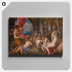 アートパネル-Diana and Actaeon - ティツィアーノ ヴェチェッリオ Canvas.