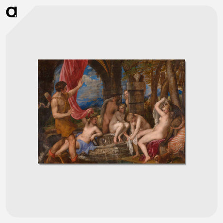 アートポストカード-Diana and Actaeon - ティツィアーノ ヴェチェッリオ Postcard.