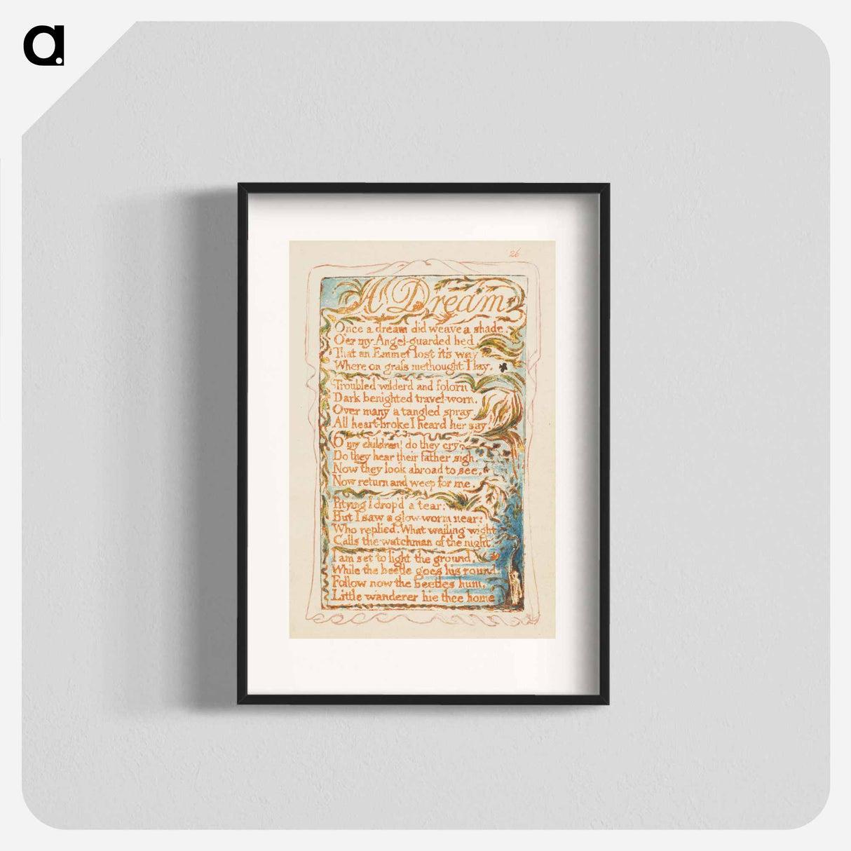 Songs of Innocence and of Experience: A Dream - William Blake Poster.