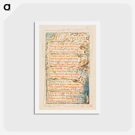 アートポストカード-Songs of Innocence and of Experience: A Dream - ウィリアム ブレイク Postcard.