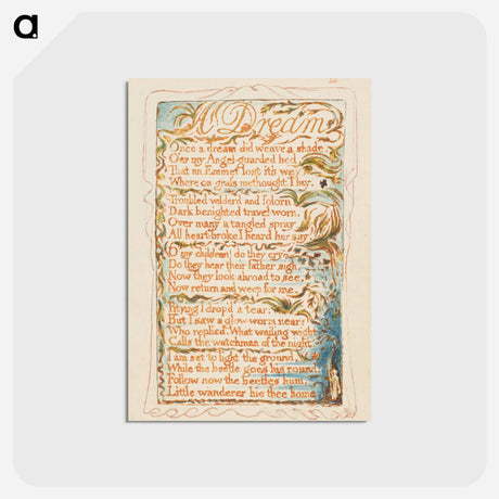 アートポストカード-Songs of Innocence and of Experience: A Dream - ウィリアム ブレイク Postcard.