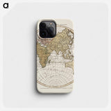 Western New World or Hemisphere. Eastern Old World or Hemisphere - アンティーク地図 Phone Case.
