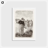 アートポストカード-Women Tossing the Hay - カミーユ ピサロ Postcard.