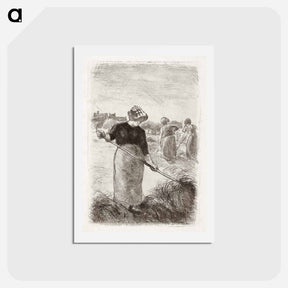 アートポストカード-Women Tossing the Hay - カミーユ ピサロ Postcard.