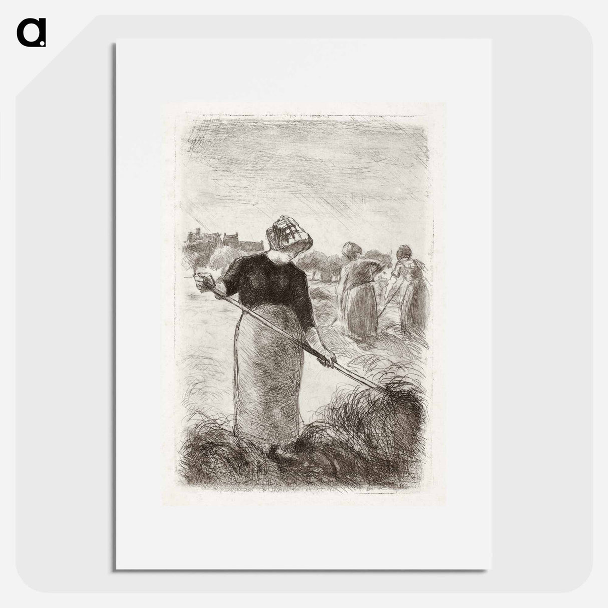 Women Tossing the Hay - Camille Pissarro Poster.