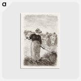 アートポストカード-Women Tossing the Hay - カミーユ ピサロ Postcard.