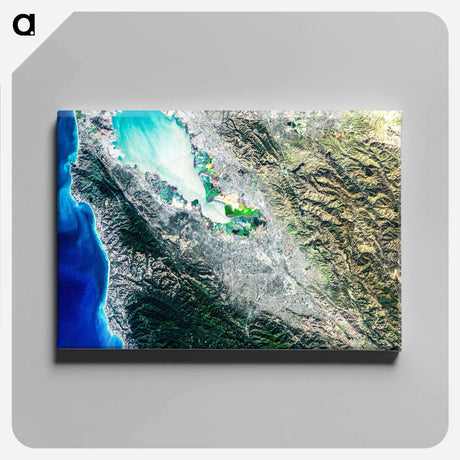 アートパネル-Super Bowl Cities: Santa Clara, California, as Seen from NASA Satellite
 - 上空からの地球 Canvas.
