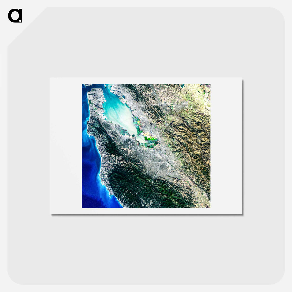 アートポストカード-Super Bowl Cities: Santa Clara, California, as Seen from NASA Satellite
 - 上空からの地球 Postcard.
