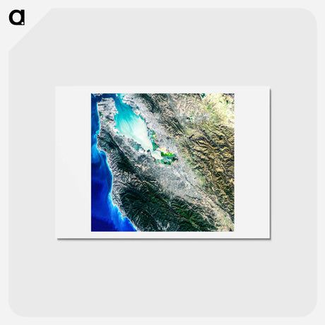 アートポストカード-Super Bowl Cities: Santa Clara, California, as Seen from NASA Satellite
 - 上空からの地球 Postcard.