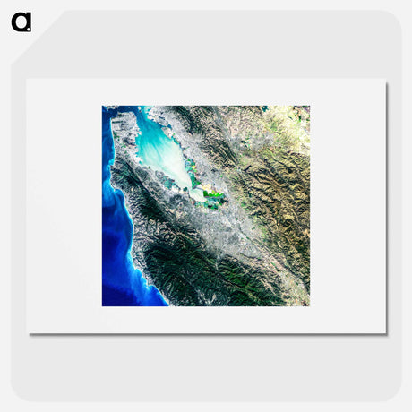 アートポスター-Super Bowl Cities: Santa Clara, California, as Seen from NASA Satellite
 - 上空からの地球 Poster.