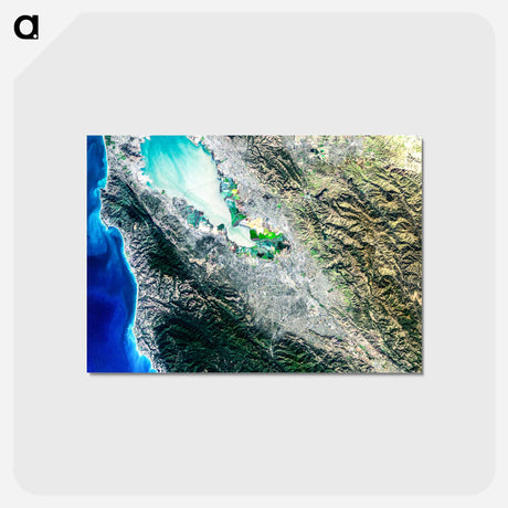 アートポストカード-Super Bowl Cities: Santa Clara, California, as Seen from NASA Satellite
 - 上空からの地球 Postcard.