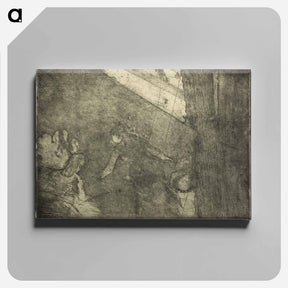 アートパネル-At the Café des Ambassadeurs - エドガー ドガ Canvas.