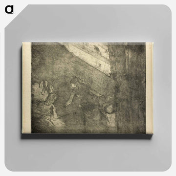 At the Café des Ambassadeurs - エドガー ドガ Canvas.