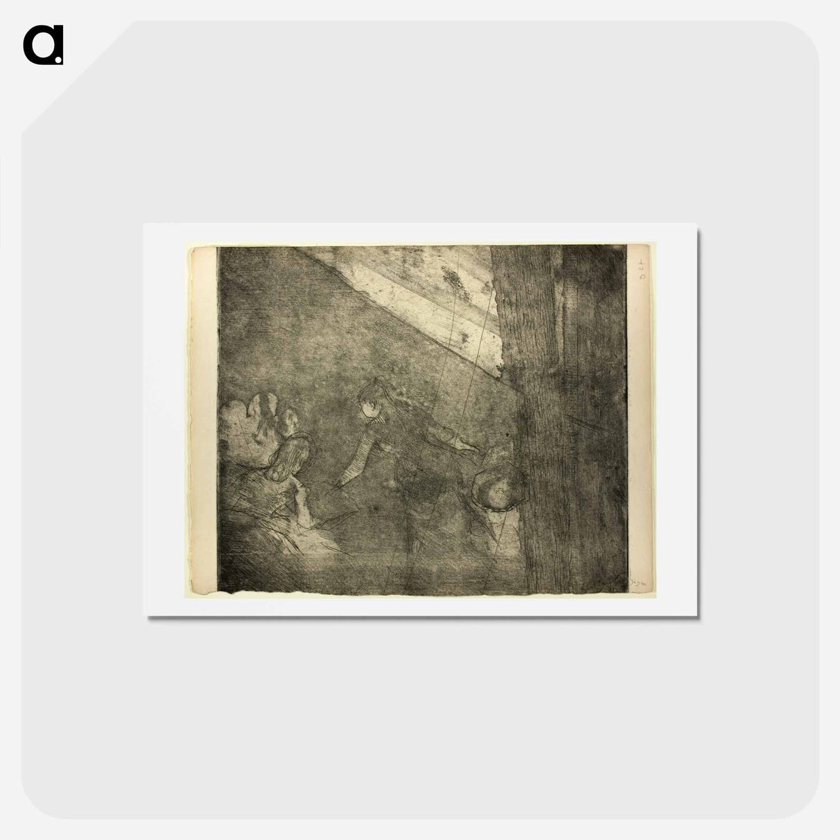 アートポストカード-At the Café des Ambassadeurs - エドガー ドガ Postcard.