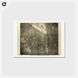 アートポストカード-At the Café des Ambassadeurs - エドガー ドガ Postcard.