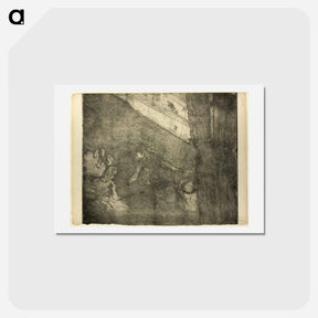 アートポストカード-At the Café des Ambassadeurs - エドガー ドガ Postcard.