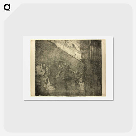 アートポストカード-At the Café des Ambassadeurs - エドガー ドガ Postcard.