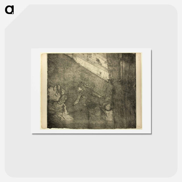 アートポストカード-At the Café des Ambassadeurs - エドガー ドガ Postcard.