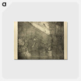 アートポストカード-At the Café des Ambassadeurs - エドガー ドガ Postcard.