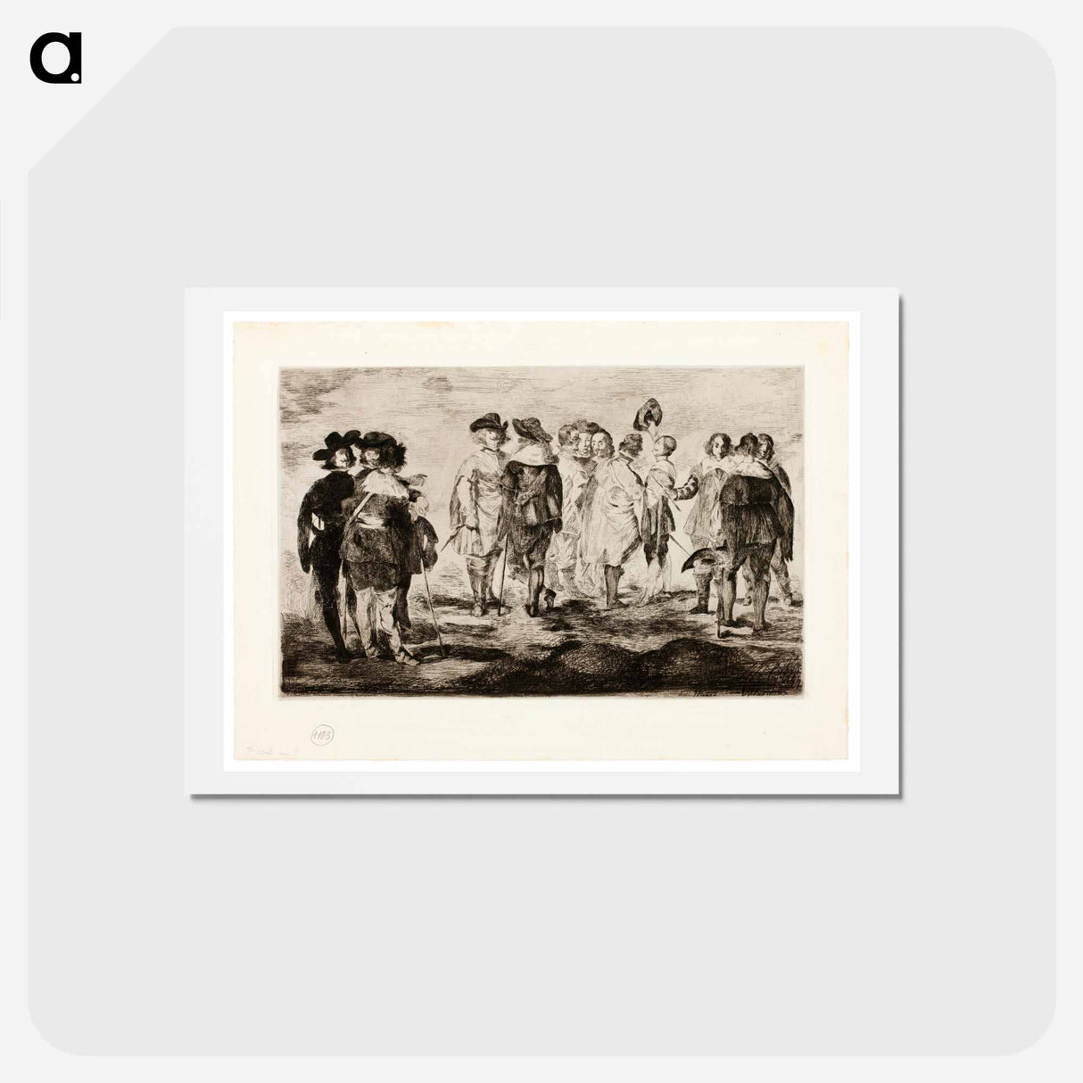 アートポストカード-The Little Cavaliers - エドゥアール マネ Postcard.