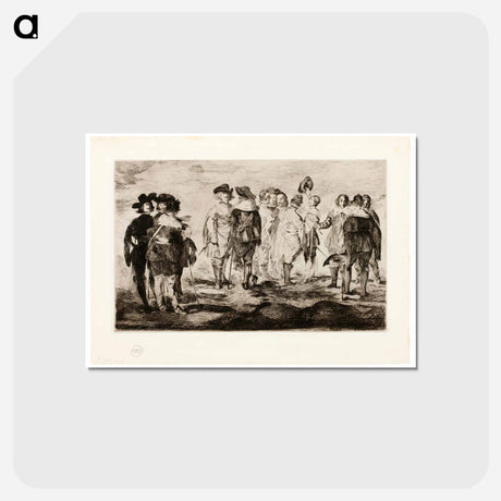 アートポストカード-The Little Cavaliers - エドゥアール マネ Postcard.