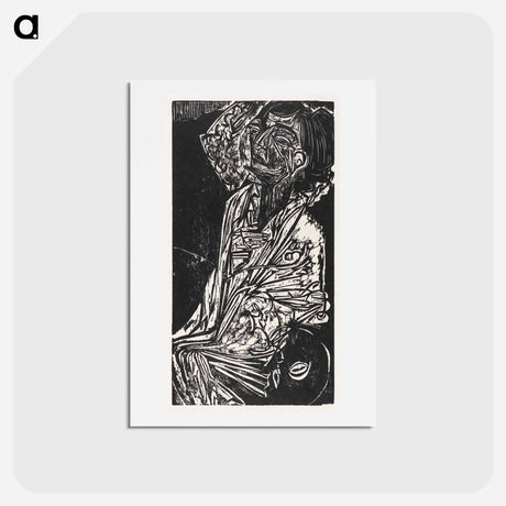 アートポストカード-The Wife of Professor Goldstein - エルンスト ルートヴィヒ キルヒナー Postcard.