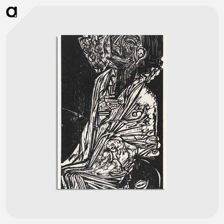 アートポストカード-The Wife of Professor Goldstein - エルンスト ルートヴィヒ キルヒナー Postcard.