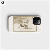 The Agility and Audacity of Juanito Apinani in the ring at Madrid - Francisco de Goya Phone Case.