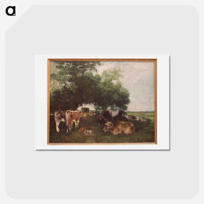 アートポストカード-The Rest During the Harvest Season (Mountains of the Doubs) - ギュスターヴ クールベ Postcard.