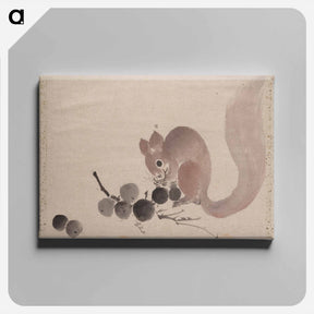 アートパネル-Katsushika Hokusai's Squirrel - 葛飾 北斎 Canvas.