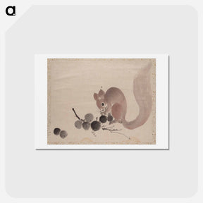 アートポストカード-Katsushika Hokusai's Squirrel - 葛飾 北斎 Postcard.