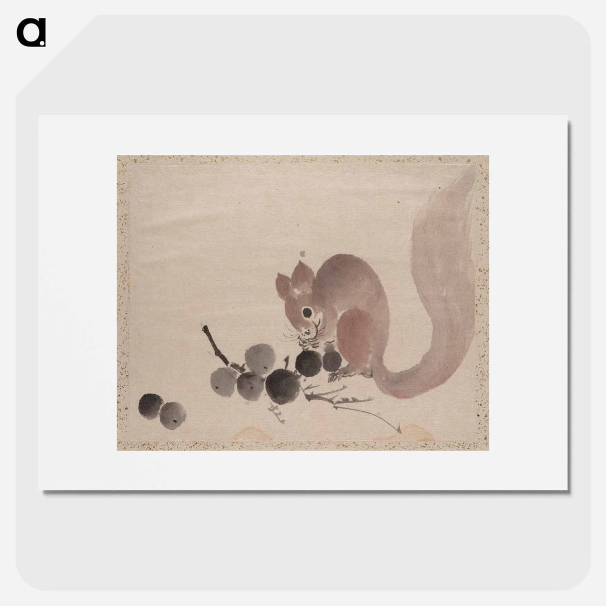 Katsushika Hokusai's Squirrel - Katsushika Hokusai Poster.