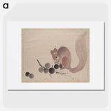 Katsushika Hokusai's Squirrel - 葛飾 北斎 Poster.